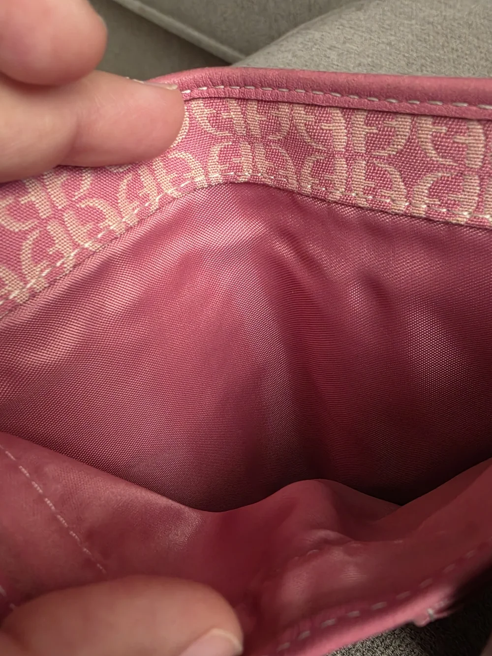 Fossil Pink Signature Logo Wristlet Wallet